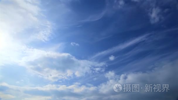 多云的天空天气时间流逝