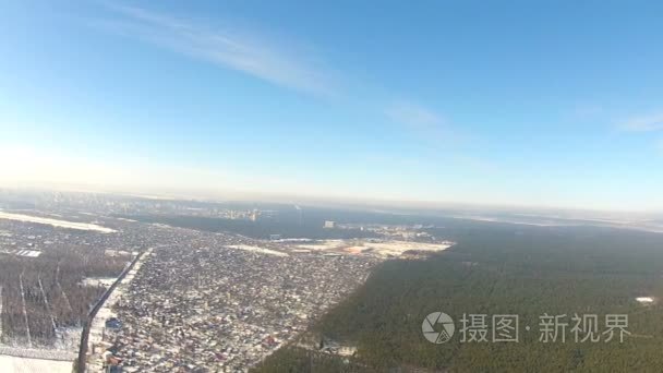 大高度的空中景观。鸟瞰图