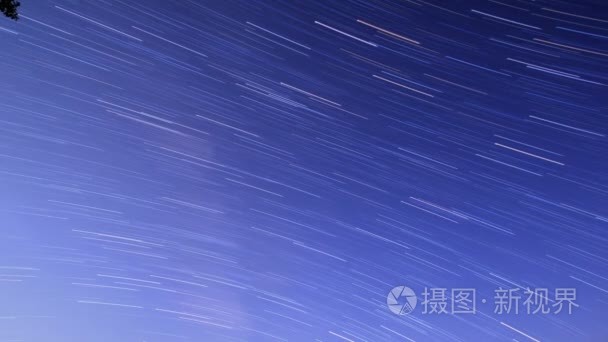 围绕地球的轴的星星视频