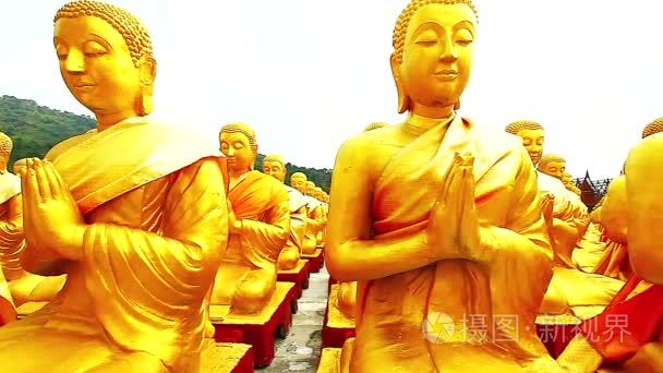 金佛像在佛纪念公园视频