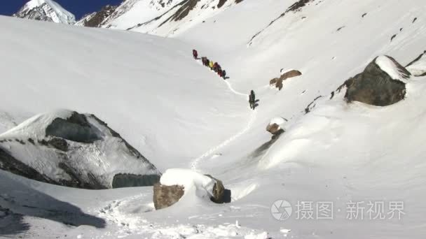 登山者去山视频