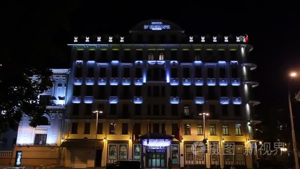 酒店建筑欧洲立面视频