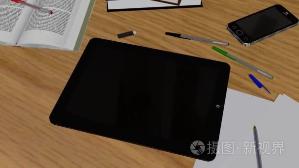 Tablet Pc 垫绿色屏幕广告演示文稿 1