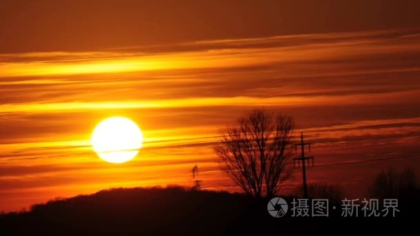 全国各地的日落视频