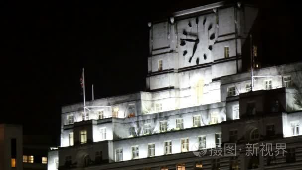 塔的威斯敏斯特宫与时钟视频