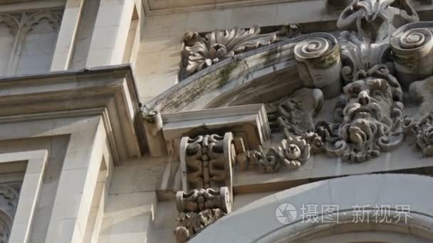 雕塑从威斯敏斯特大教堂视频
