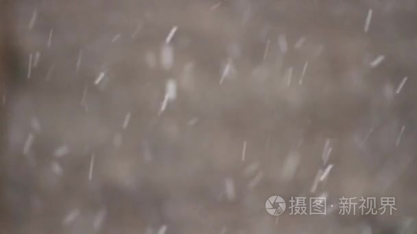 雪下得正快速抽象背景冬天天气视频