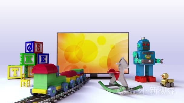 Smart TV contents for kids and game,concept included screen alp