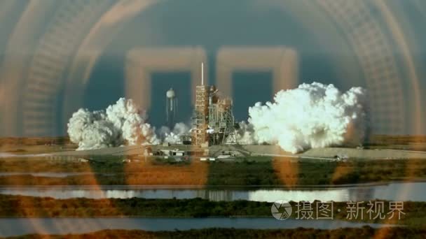 发射火箭进入太空视频