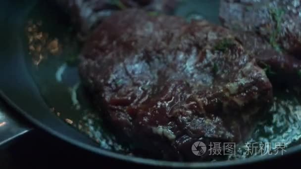 烤牛肉牛排视频