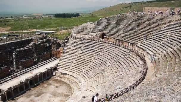 古代的圆形剧场的全景视图视频