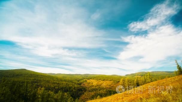 秋季山风景视频