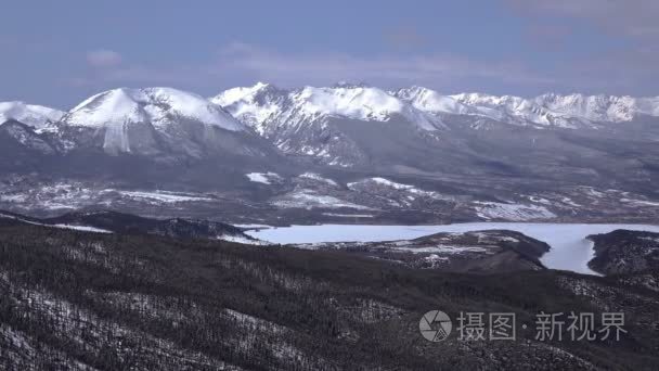 高山湖泊山景视频