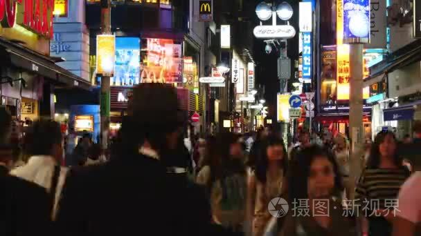 繁忙的购物区涩谷视频