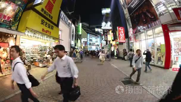 繁忙的购物区涩谷视频