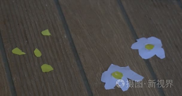 一个小女孩使纸中的应用