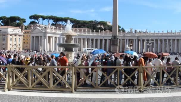梵蒂冈城游客视频