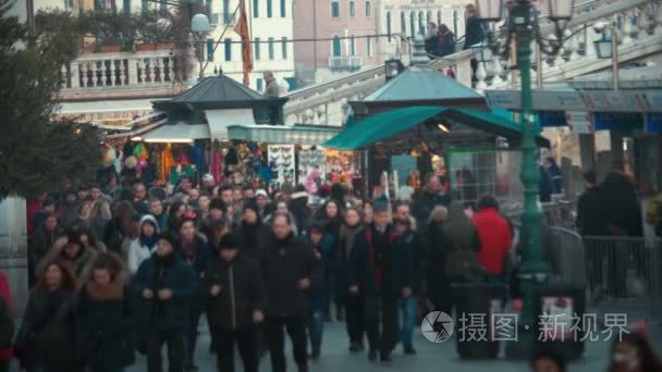 在意大利威尼斯街人流量视频