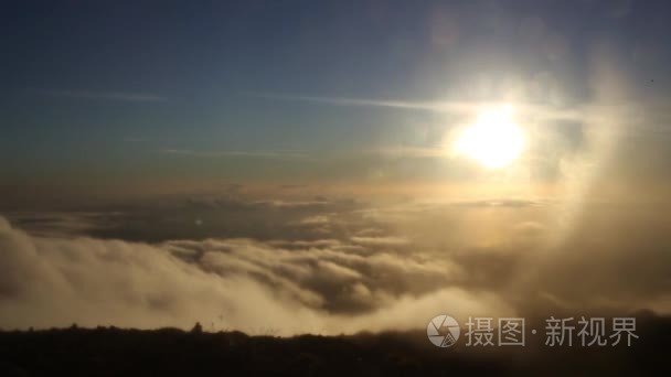 夕阳与太阳光线视频