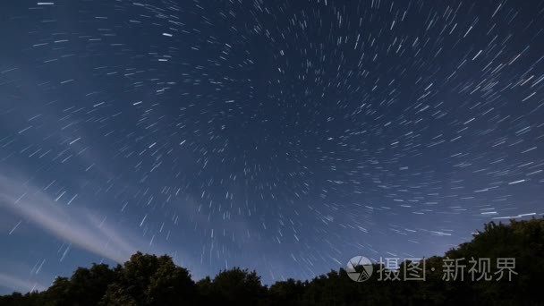 涡螺旋星步道美丽夜空视频