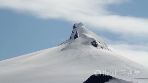 冰岛雪山景观视频