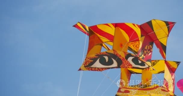 Kites in The Sky of Leba  Poland During Rhe International kite f