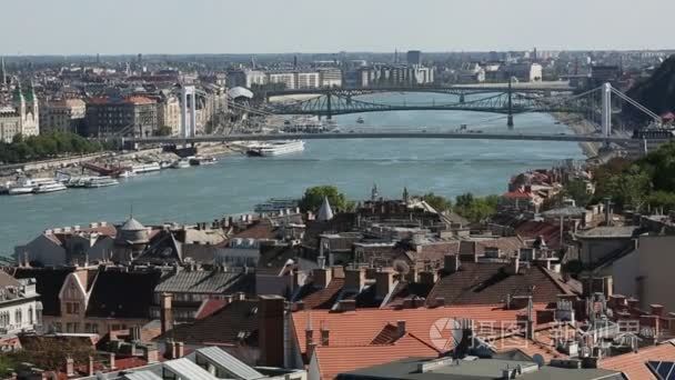 全景视图存在的多瑙河布达佩斯视频