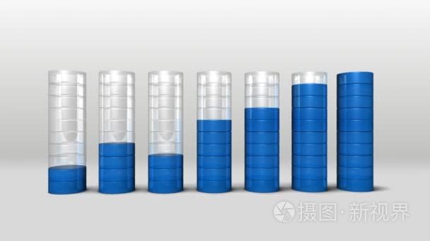 Increase economic graph. 3D circle Bar Chart 2.(included alpha)