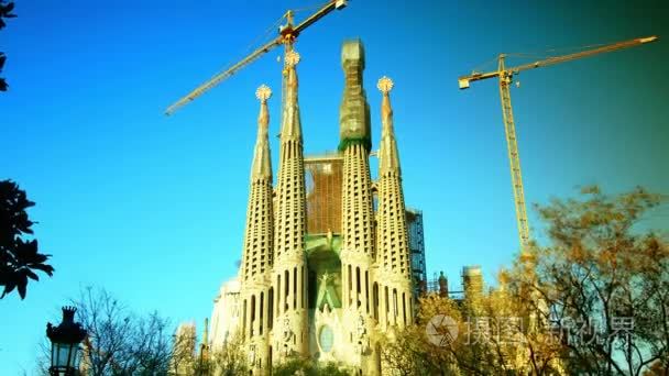 BARCELONA  SPAIN - MARCH 03  2015: Cathedral Sagrada Familia fam