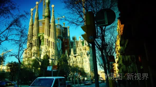 BARCELONA  SPAIN - MARCH 03  2015: Cathedral Sagrada Familia fam