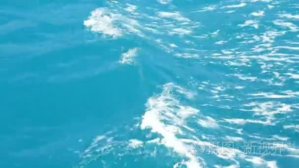 溅起的浪花的清除蓝色的海洋视频