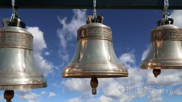 Orthodox bells. New Jerusalem in town Istra, surroundings of Mos