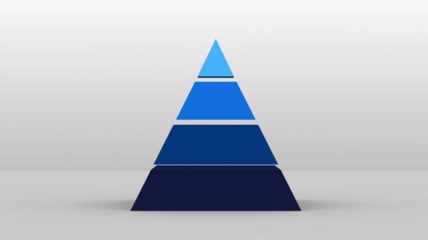 3d pyramid shape with four layers, vector infographic(included a