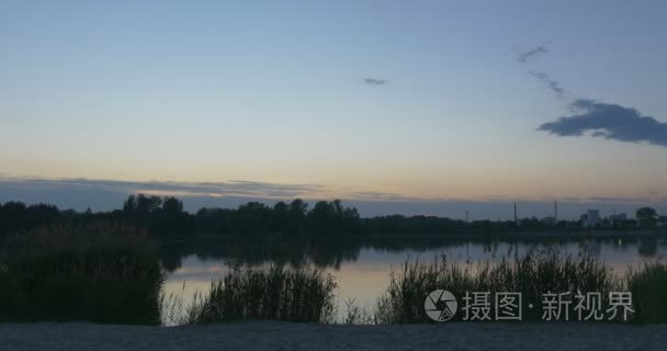 Reed on The Pond  Horizon  Big Piece of Blue Sky Smooth Water