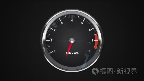 Indicated four point of RPM gauge. animation.(included alpha)