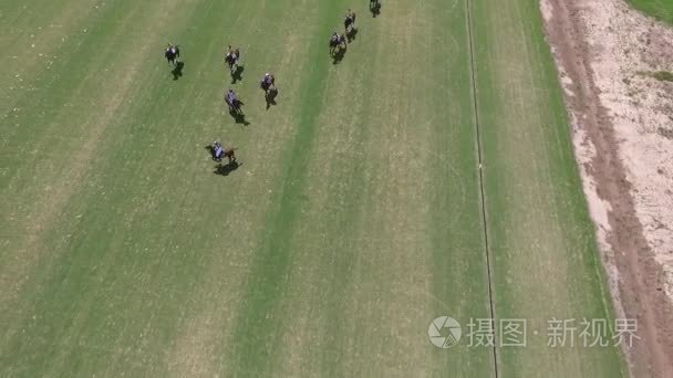马球比赛空中视景视频