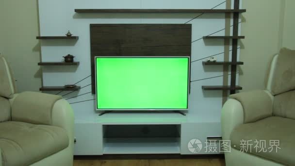 电视遥控器和绿屏视频