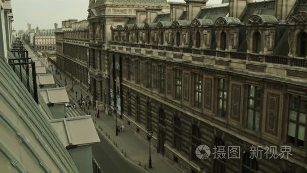 在巴黎的空中街景视频