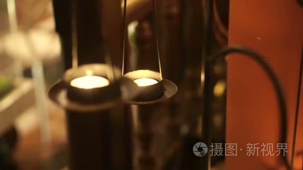 视频的蜡烛吊灯装饰东方风格视频
