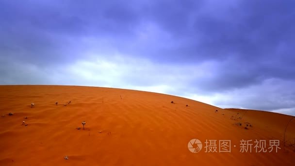 红色沙漠沙丘景观视频
