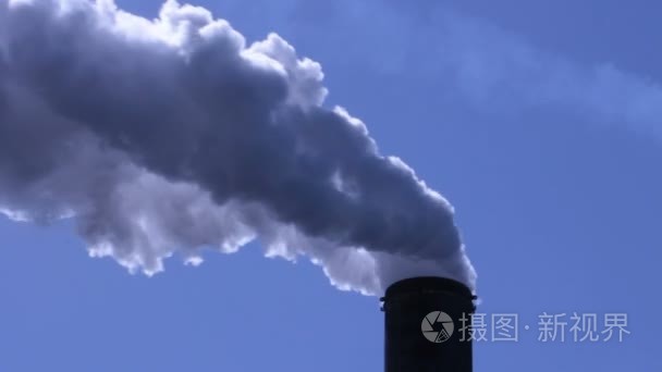 chimney smoke stack at a steel refinery