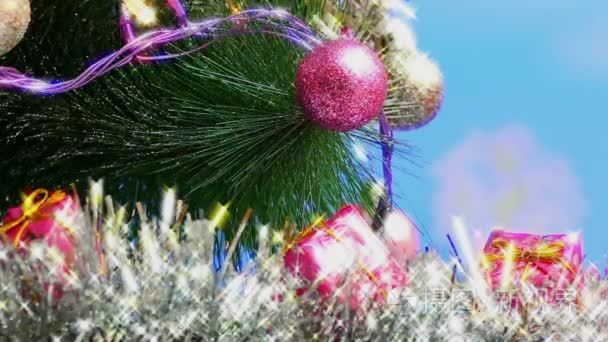 圣诞节和新年树视频