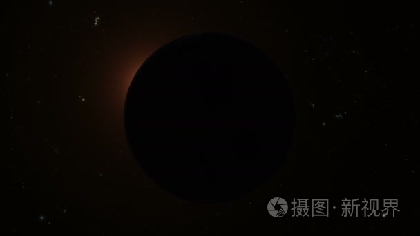 从太空拍摄的火星日出视频