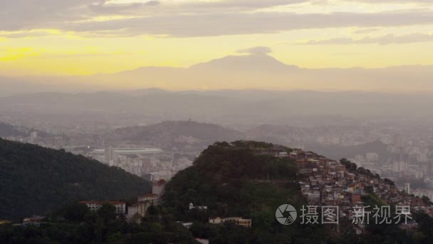 落日在里约热内卢城市景观视频
