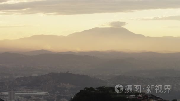 山和在里约热内卢城市景观视频