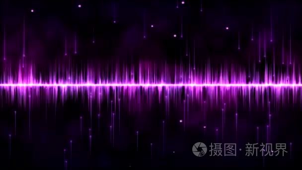 抽象的流星和灯光动画-环紫色