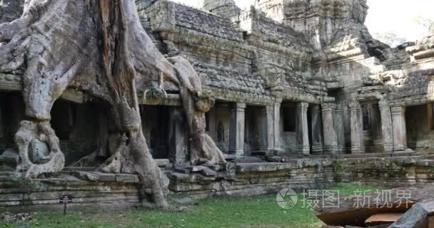 柬埔寨吴哥窟寺古遗址建筑圣剑视频