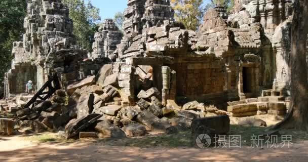 柬埔寨吴哥窟寺古毁了复杂 Ta Som