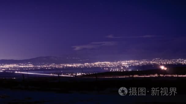 犹他州城市的夜晚