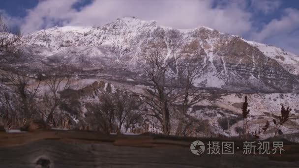 在犹他州的雪景视频